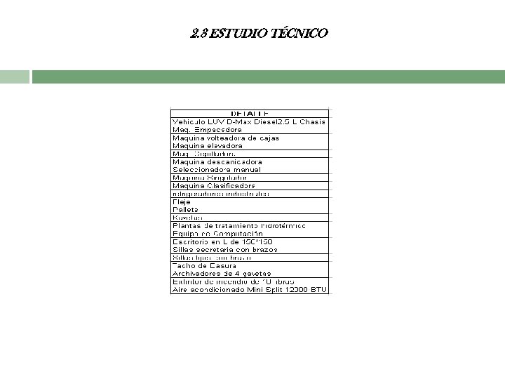 2. 3 ESTUDIO TÉCNICO 