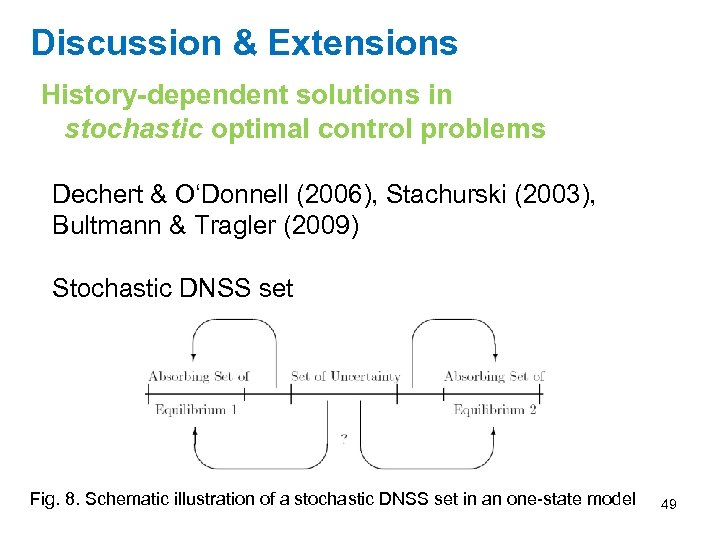 Discussion & Extensions History-dependent solutions in stochastic optimal control problems Dechert & O‘Donnell (2006),