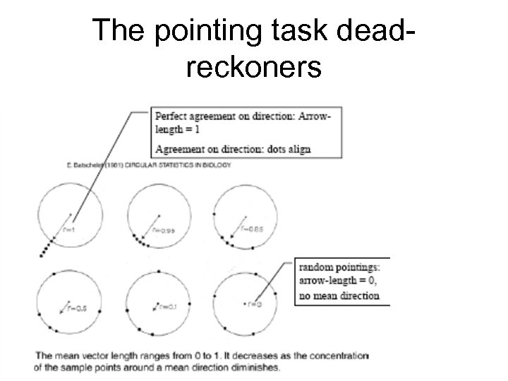 The pointing task deadreckoners 