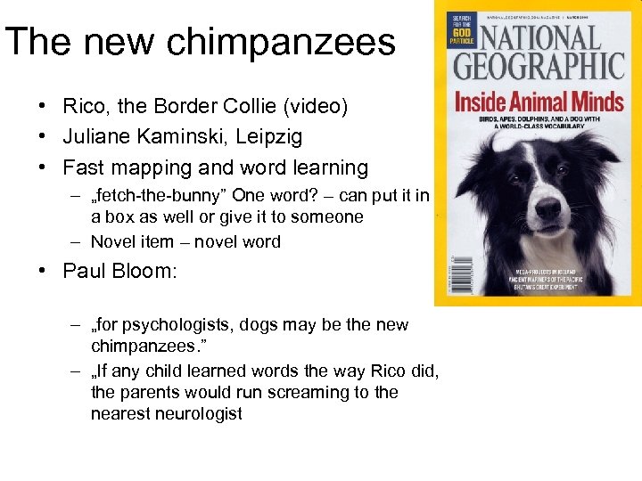 The new chimpanzees • Rico, the Border Collie (video) • Juliane Kaminski, Leipzig •