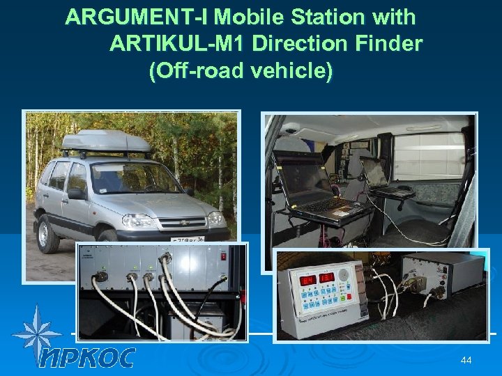 ARGUMENT-I Mobile Station with ARTIKUL-M 1 Direction Finder (Off-road vehicle) 44 