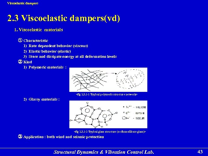 Viscoelastic dampers 2. 3 Viscoelastic dampers(vd) 1. Viscoelastic materials ① Characteristic 1) Rate dependent