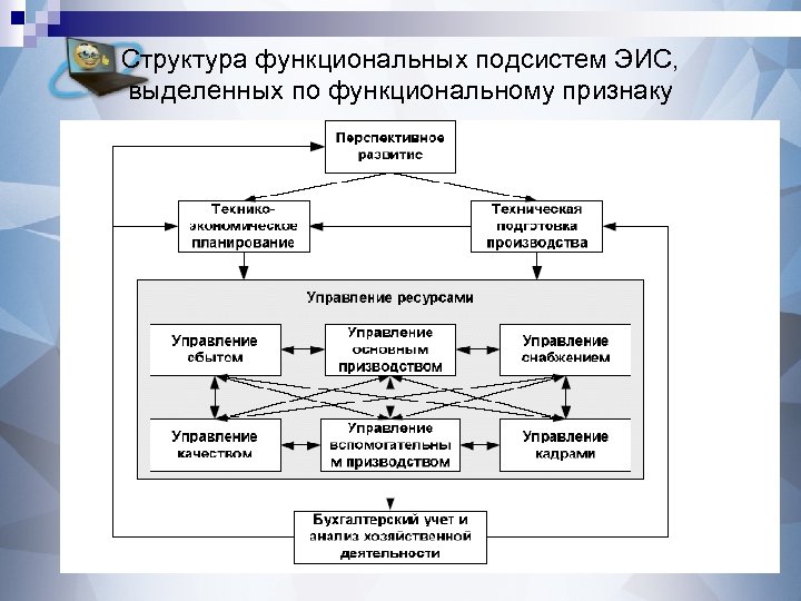 Структура функциональных подсистем ЭИС, выделенных по функциональному признаку 