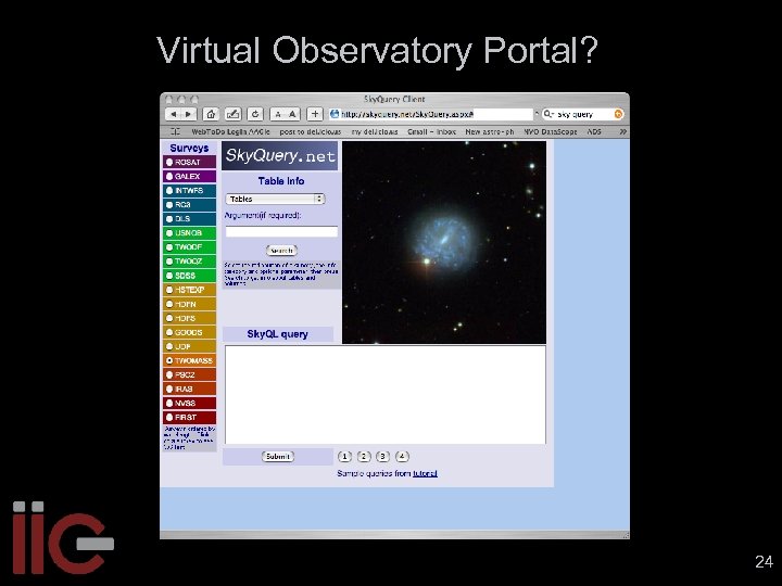 Virtual Observatory Portal? 24 