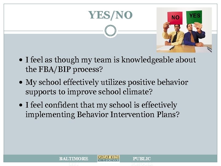 YES/NO NO YES I feel as though my team is knowledgeable about the FBA/BIP