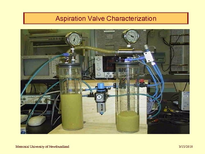 Aspiration Valve Characterization Memorial University of Newfoundland 3/15/2018 