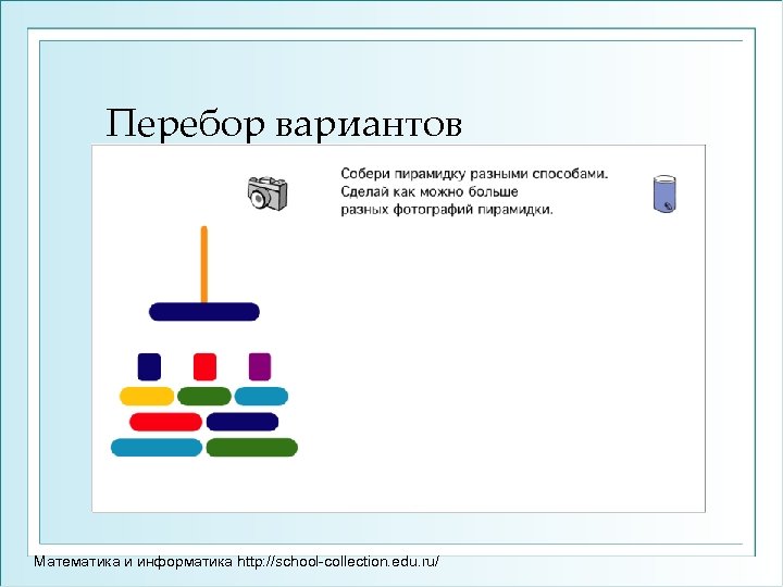 Перебор вариантов Математика и информатика http: //school-collection. edu. ru/ 