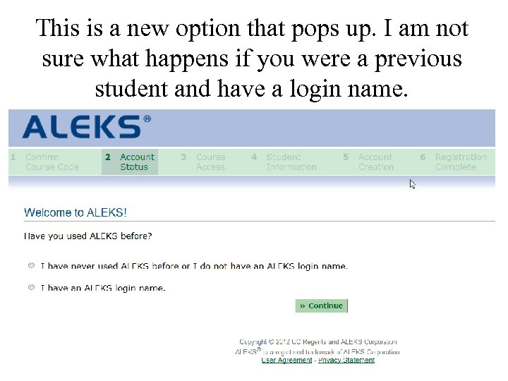 This is a new option that pops up. I am not sure what happens