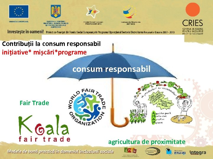 Contribuții la consum responsabil inițiative* mișcări*programe mmmmm consum responsabil Fair Trade agricultura de proximitate