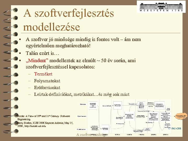 A szoftverfejlesztés modellezése A szoftver jó minősége mindig is fontos volt – ám nem