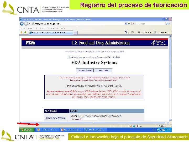Registro del proceso de fabricación 