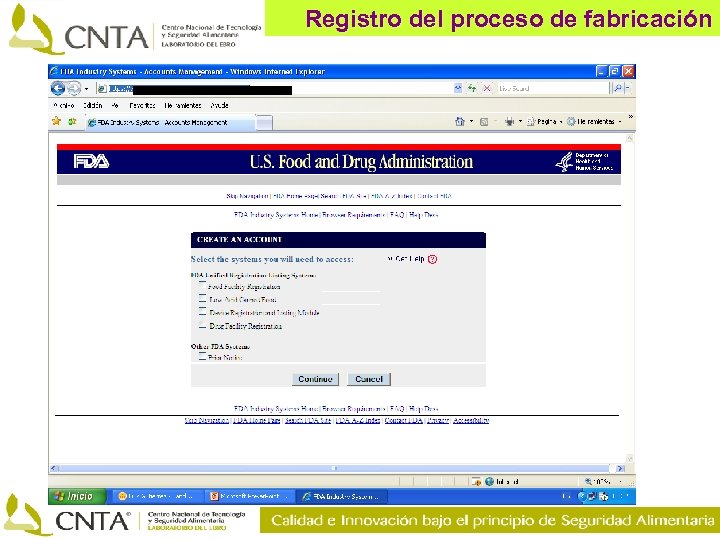 Registro del proceso de fabricación 