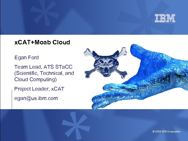 x. CAT+Moab Cloud Egan Ford Team Lead, ATS STa. CC (Scientific, Technical, and Cloud