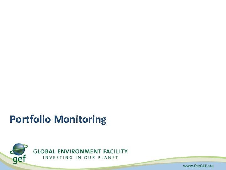 Portfolio Monitoring 