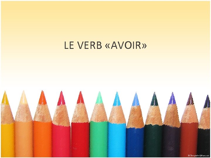 LE VERB «AVOIR» 