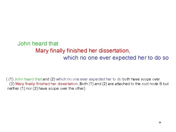 John heard that Mary finally finished her dissertation, which no one ever expected her