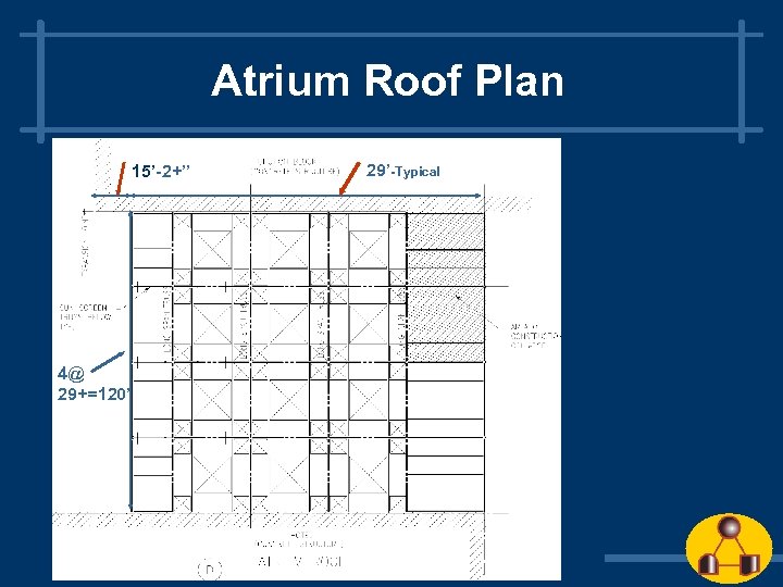 Atrium Roof Plan 15’-2+” 4@ 29+=120’ 29’-Typical 