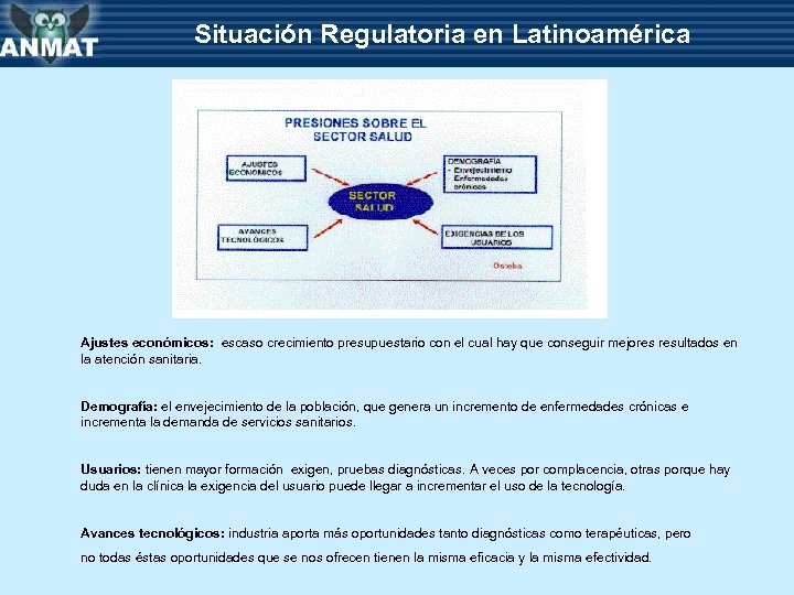 Situación Regulatoria en Latinoamérica Ajustes económicos: escaso crecimiento presupuestario con el cual hay que