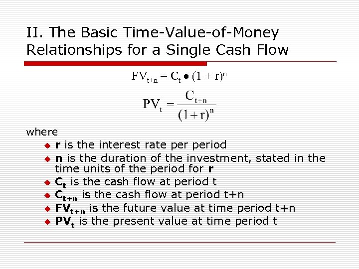 Introduction To The Time Value Of Money Lecture