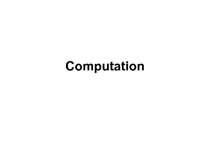 Computation 