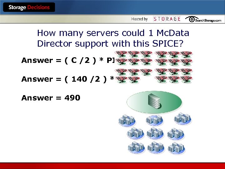 How many servers could 1 Mc. Data Director support with this SPICE? Answer =