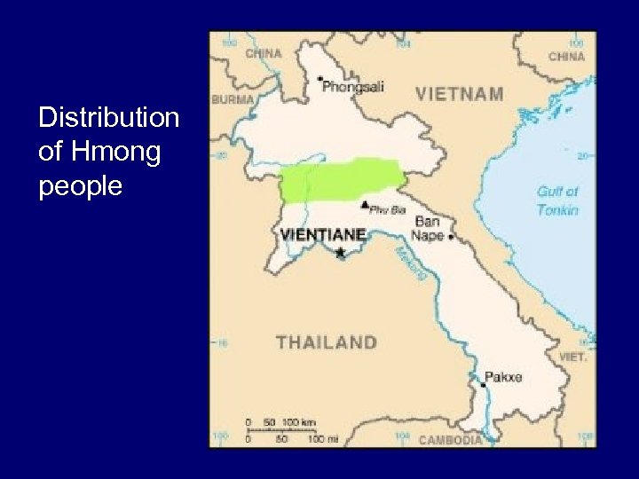 Distribution of Hmong people 
