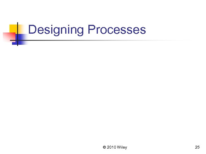 Designing Processes © 2010 Wiley 25 