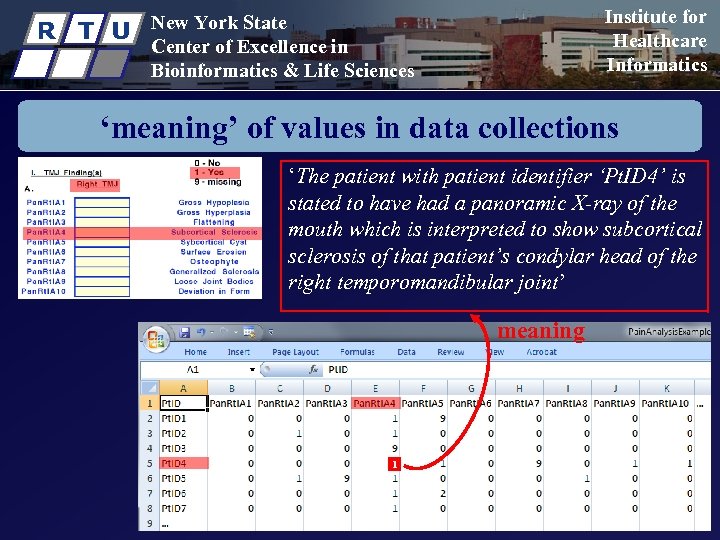 R T U Institute for Healthcare Informatics New York State Center of Excellence in