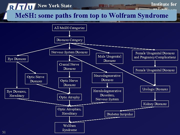 R T U New York State Center of Excellence in Me. SH: Bioinformatics &