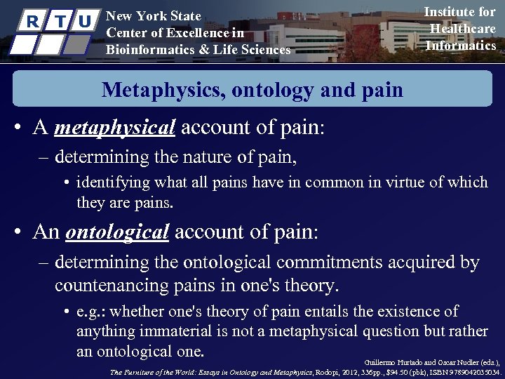 R T U New York State Center of Excellence in Bioinformatics & Life Sciences
