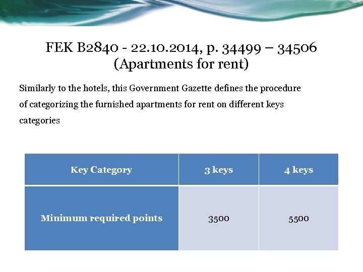 FEK B 2840 - 22. 10. 2014, p. 34499 – 34506 (Apartments for rent)