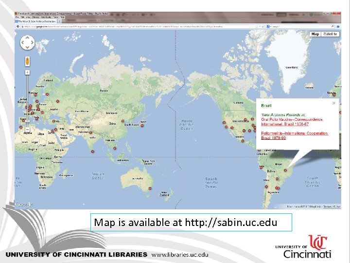 Map is available at http: //sabin. uc. edu 