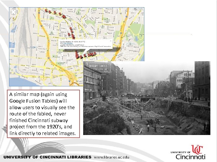 A similar map (again using Google Fusion Tables) will allow users to visually see