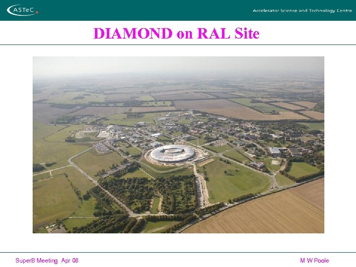 DIAMOND on RAL Site Super. B Meeting Apr 06 M W Poole 