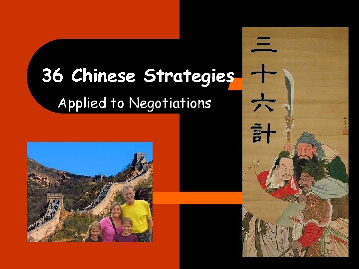 36 Chinese Strategies Applied to Negotiations 