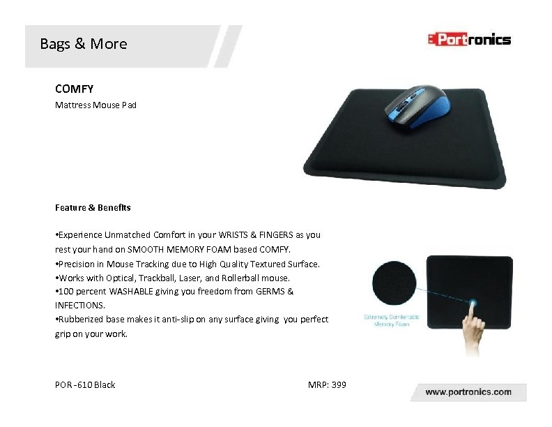 Bags & More COMFY Mattress Mouse Pad Feature & Benefits • Experience Unmatched Comfort