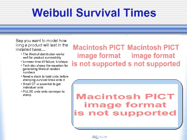 Weibull Survival Times Say you want to model how long a product will last