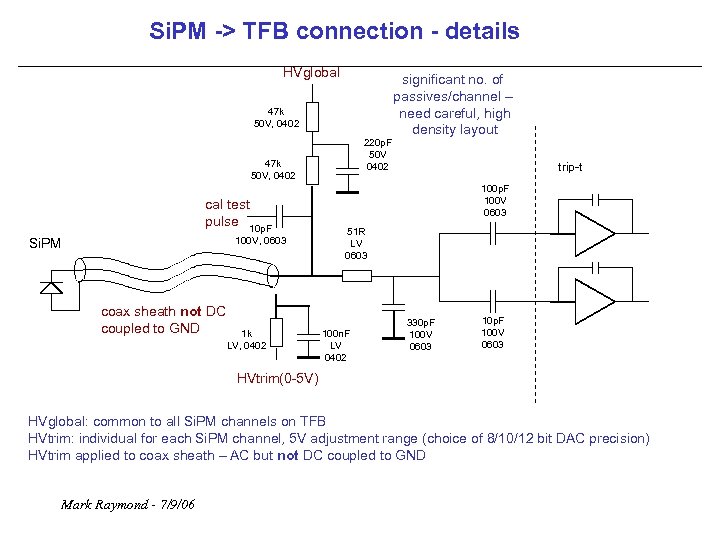 Si. PM -> TFB connection - details HVglobal 47 k 50 V, 0402 220
