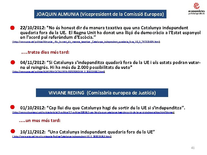 JOAQUIN ALMUNIA (Vicepresident de la Comissió Europea) • 22/10/2012: 