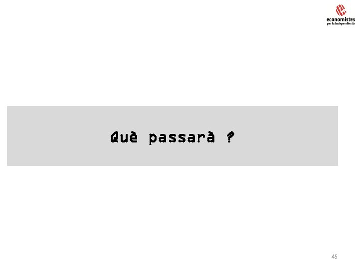 Què passarà ? 45 