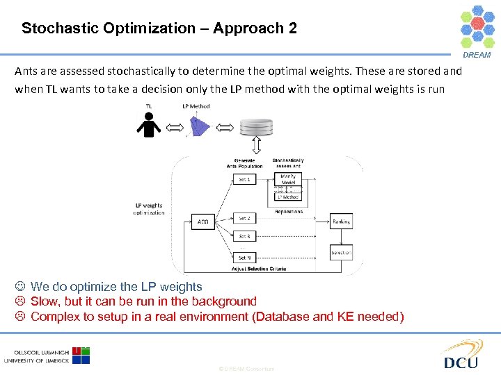 Stochastic Optimization – Approach 2 Ants are assessed stochastically to determine the optimal weights.