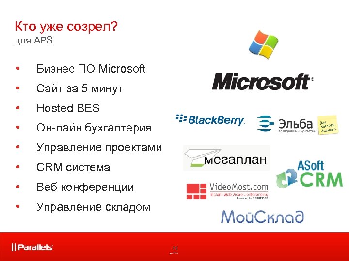 Кто уже созрел? для APS • Бизнес ПО Microsoft • Сайт за 5 минут