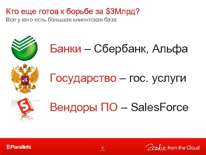 Кто еще готов к борьбе за $3 Млрд? Все у кого есть большая клиентская