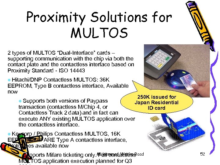 Proximity Solutions for MULTOS 2 types of MULTOS “Dual-Interface” cards – supporting communication with