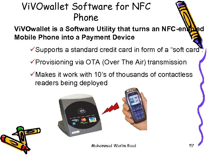 Vi. VOwallet Software for NFC Phone Vi. VOwallet is a Software Utility that turns