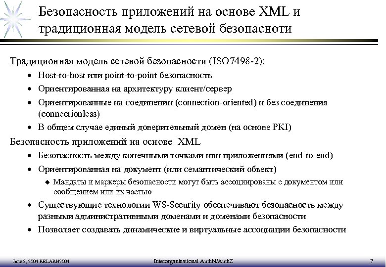 Безопасность приложений на основе XML и традиционная модель сетевой безопасноти Традиционная модель сетевой безопасности