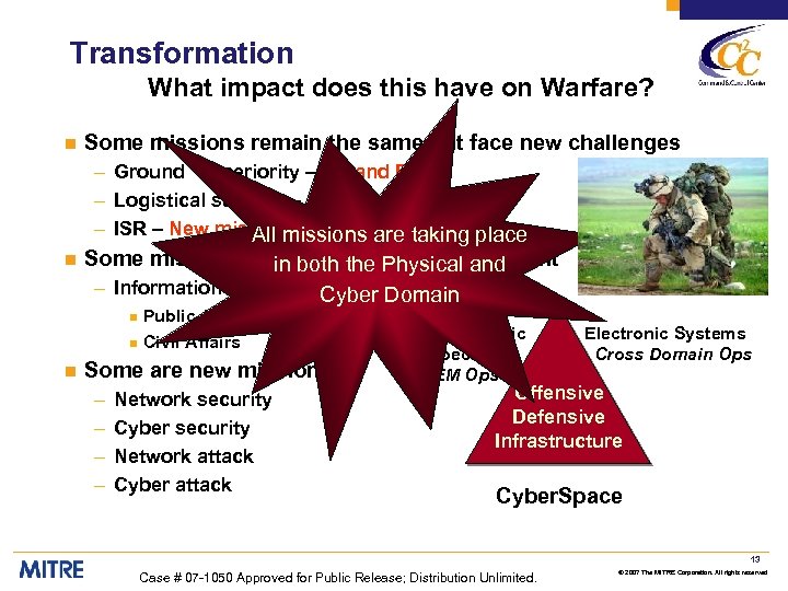 Transformation What impact does this have on Warfare? n Some missions remain the same