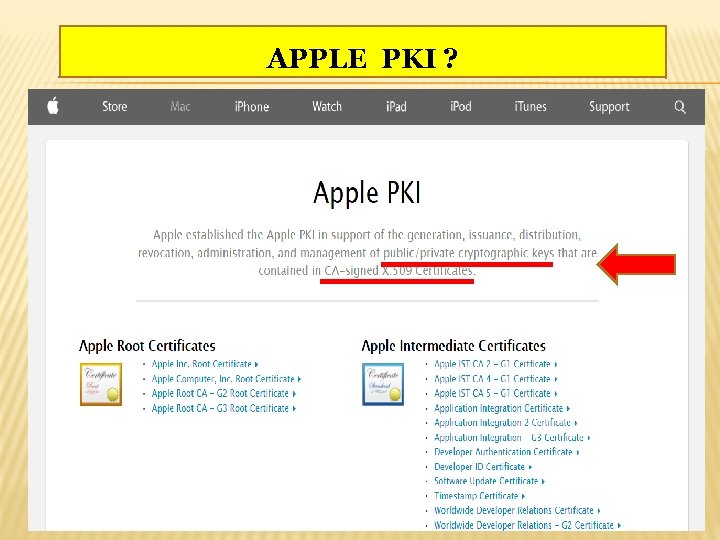 APPLE PKI ? 