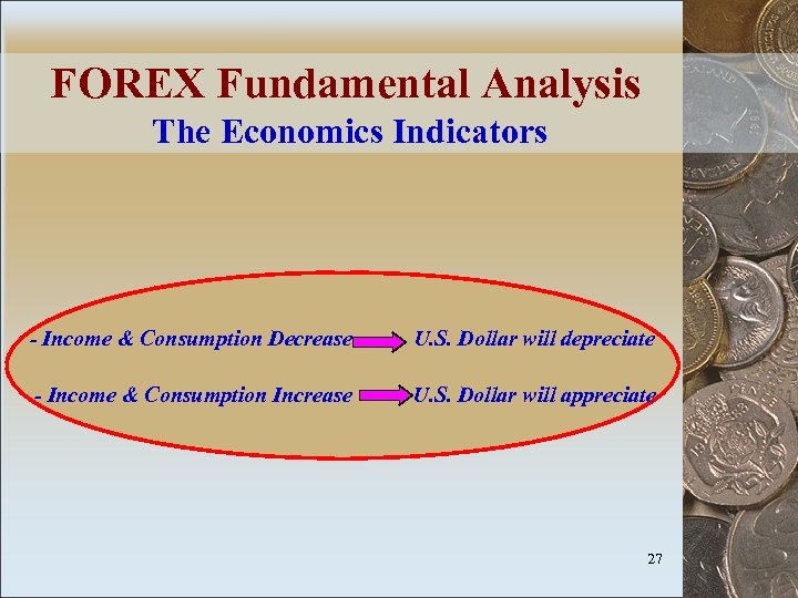 FOREX Fundamental Analysis The Economics Indicators - Income & Consumption Decrease U. S. Dollar