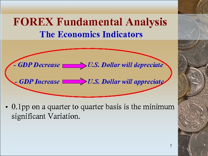 FOREX Fundamental Analysis The Economics Indicators - GDP Decrease U. S. Dollar will depreciate